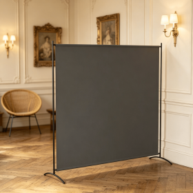 Dark Gray Outdoor Privacy Screen 5.9FT Tall Freestanding Room Divider with UPF30+ Sun Protection for Garden Patio Privacy