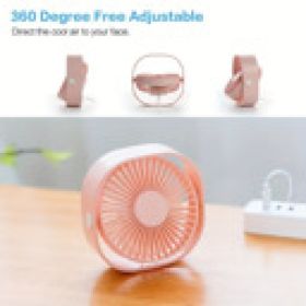 New Desktop Small Fan Rechargeable Desktop Fan Portable Office Student Dormitory Home Mini Fan Mute Random Color (Option: W13532878)